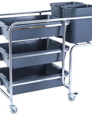 Xe dọn bàn 3 tầng khung inox 110 HT08168