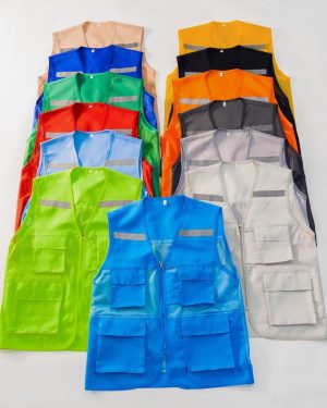 Áo gile phản quang 4 túi