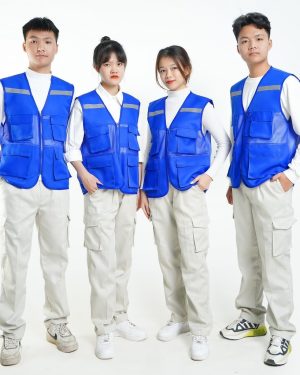 Áo gile phản quang 4 túi PQG18
