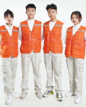 Áo gile phản quang 4 túi PQG15