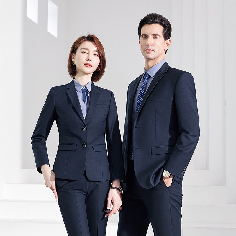 Đồng Phục Áo Vest Công Sở Nam Nữ, Văn Phòng Chuyên Nghiệp Và Sang Trọng UNF182 Xanh Navy