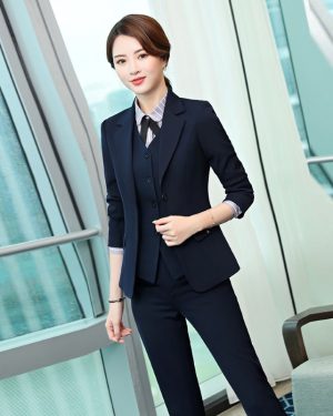 Đồng Phục Quần Tây Nữ Thanh Lịch Và Sang Trọng UNF110 Xanh