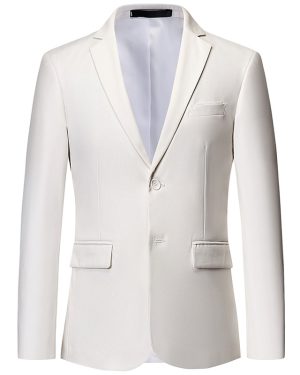 Đồng Phục Áo Vest Nam 2 Nút Tà Sau, Công Sở, Sự Kiện, Dự Tiệc Chuyên Nghiệp Sang Trọng UNF172 Trắng