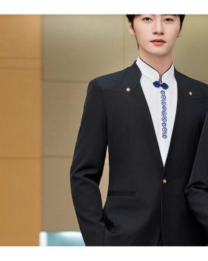 Đồng Phục Áo Vest Nam Tiếp Viên Hàng Không, Công Sở, Lễ Tân, Khách Sạn UNF076 Đen
