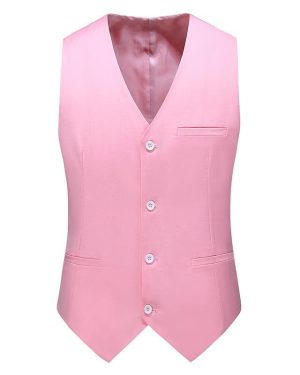 Đồng Phục Áo Gile Nam Tiếp Viên Hàng Không, Công Sở, Lễ Tân, Khách Sạn UNF170 Hồng