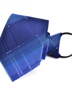 Đồng Phục Cà Vạt Có Khóa Kéo (Không Cần Thắt Nút) Sọc Chéo Xanh Navy Trang Trọng, Chuyên Nghiệp Và Năng Động Y8668