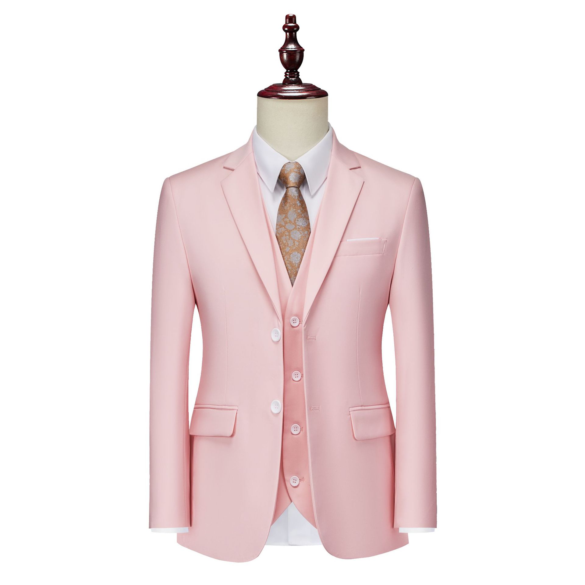 Đồng Phục Áo Vest Nam 2 Nút Tà Sau, Công Sở, Sự Kiện, Dự Tiệc Chuyên Nghiệp Sang Trọng UNF172 Đỏ