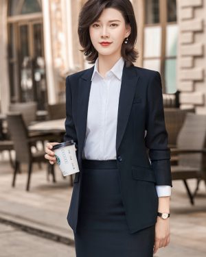 Đồng Phục Áo Vest Nữ Chuyên Nghiệp Và Trang Trọng UNF102 Xanh Đen