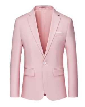 Đồng Phục Áo Vest Nam 1 Nút Tà Sau, Công Sở, Sự Kiện, Dự Tiệc Chuyên Nghiệp Sang Trọng UNF175 Hồng