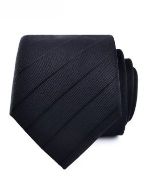 Đồng Phục Cà Vạt Thắt Nút Đen Sọc Trang Trọng, Chuyên Nghiệp Và Năng Động A8043
