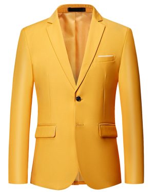 Đồng Phục Áo Vest Nam 2 Nút Tà Sau, Công Sở, Sự Kiện, Dự Tiệc Chuyên Nghiệp Sang Trọng UNF172 Vàng