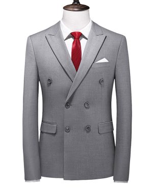 Đồng Phục Áo Vest Nam 6 Nút Tà Sau, Công Sở, Sự Kiện, Dự Tiệc Chuyên Nghiệp Sang Trọng UNF174 Xám