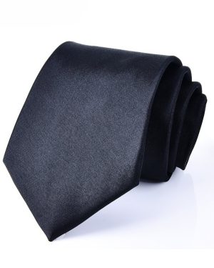 Đồng Phục Cà Vạt Thắt Nút Đen Trơn Trang Trọng, Chuyên Nghiệp Và Năng Động A8046