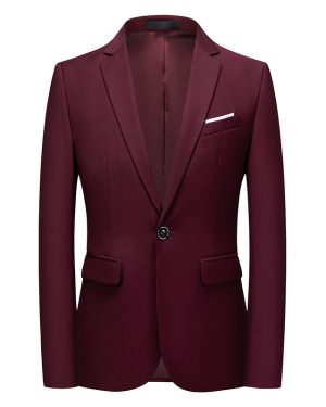 Đồng Phục Áo Vest Nam 1 Nút Tà Sau, Công Sở, Sự Kiện, Dự Tiệc Chuyên Nghiệp Sang Trọng UNF175 Đỏ Rượu
