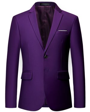 Đồng Phục Áo Vest Nam 2 Nút Tà Sau, Công Sở, Sự Kiện, Dự Tiệc Chuyên Nghiệp Sang Trọng UNF172 Tím