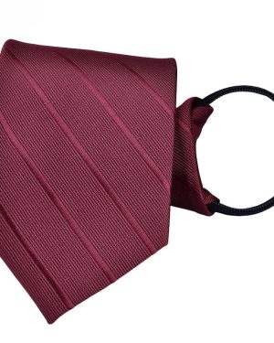 Đồng Phục Cà Vạt Có Khóa Kéo (Không Cần Thắt Nút) Màu Đỏ Rượu Trang Trọng, Chuyên Nghiệp Và Năng Động Y8701