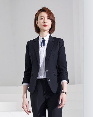Đồng Phục Áo Vest Công Sở Nữ, Văn Phòng Chuyên Nghiệp Và Sang Trọng UNF182 Đen