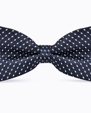 Đồng Phục Nơ Màu Xanh Đen Chấm Trắng Tinh Tế, Phong Cách Và Lịch Lãm L8009