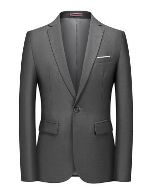 Đồng Phục Áo Vest Nam 1 Nút Tà Sau, Công Sở, Sự Kiện, Dự Tiệc Chuyên Nghiệp Sang Trọng UNF175 Xám
