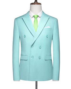 Đồng Phục Áo Vest Nam 6 Nút Tà Sau, Công Sở, Sự Kiện, Dự Tiệc Chuyên Nghiệp Sang Trọng UNF174 Xanh Lục Nhạt
