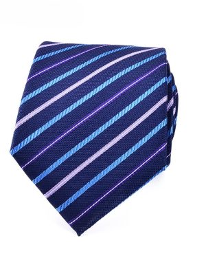 Đồng Phục Cà Vạt Thắt Nút Sọc Trắng Xanh Trang Trọng, Chuyên Nghiệp Và Năng Động A8006