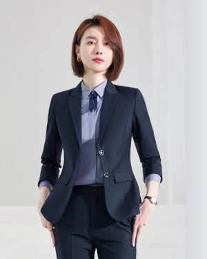 Đồng Phục Áo Vest Công Sở Nữ, Văn Phòng Chuyên Nghiệp Và Sang Trọng UNF182 Xanh Đen