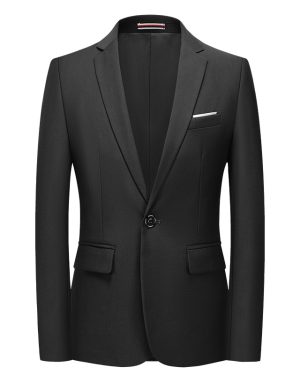 Đồng Phục Áo Vest Nam 1 Nút Tà Sau, Công Sở, Sự Kiện, Dự Tiệc Chuyên Nghiệp Sang Trọng UNF175 Đen
