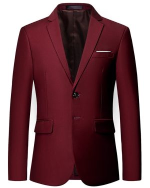 Đồng Phục Áo Vest Nam 2 Nút Tà Sau, Công Sở, Sự Kiện, Dự Tiệc Chuyên Nghiệp Sang Trọng UNF172 Đỏ Rượu