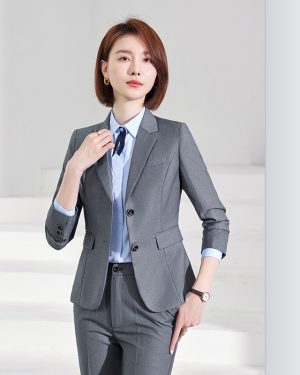 Đồng Phục Áo Vest Công Sở Nữ, Văn Phòng Chuyên Nghiệp Và Sang Trọng UNF182 Xám