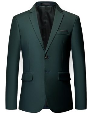 Đồng Phục Áo Vest Nam 2 Nút Tà Sau, Công Sở, Sự Kiện, Dự Tiệc Chuyên Nghiệp Sang Trọng UNF172 Xanh Lục Đậm