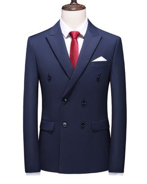 Đồng Phục Áo Vest Nam 6 Nút Tà Sau, Công Sở, Sự Kiện, Dự Tiệc Chuyên Nghiệp Sang Trọng UNF174 Xanh Navy