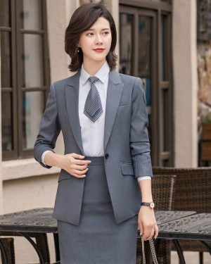 Đồng Phục Áo Vest Nữ Chuyên Nghiệp Và Trang Trọng UNF102 Xám