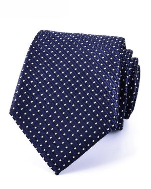 Đồng Phục Cà Vạt Thắt Nút Xanh Navy Chấm Trắng Trang Trọng, Chuyên Nghiệp Và Năng Động A8009