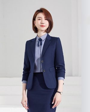 Đồng Phục Áo Vest Công Sở Nữ, Văn Phòng Chuyên Nghiệp Và Sang Trọng UNF182 Xanh Navy