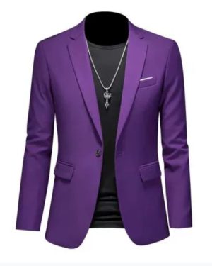 Đồng Phục Áo Vest Nam 1 Nút Tà 2 Bên, Công Sở, Sự Kiện, Dự Tiệc Chuyên Nghiệp Sang Trọng UNF173 Tím