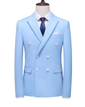 Đồng Phục Áo Vest Nam 6 Nút Tà Sau, Công Sở, Sự Kiện, Dự Tiệc Chuyên Nghiệp Sang Trọng UNF174 Xanh Da Trời