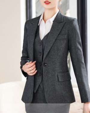 Đồng Phục Áo Vest Nữ Chuyên Nghiệp Và Trang Trọng UNF065 Xám
