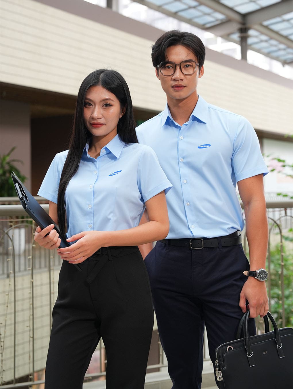 Mẫu Áo Sơ Mi Văn Phòng Đồng Phục Công Ty Samsung