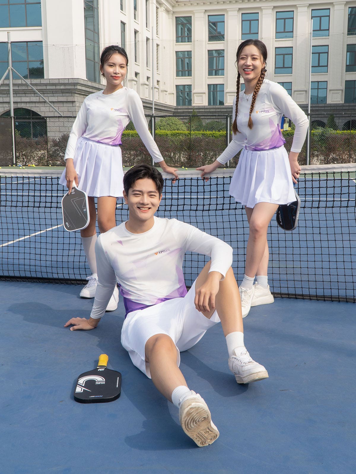 Mẫu đồng phục pickleball dài tay TP Bank cho Nam/Nữ
