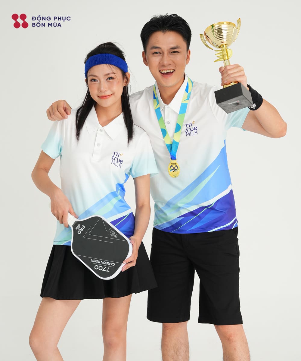 Áo Đồng Phục Pickleball Thương Hiệu TH True Milk | Vải Thoáng Mát, Bền, Đẹp