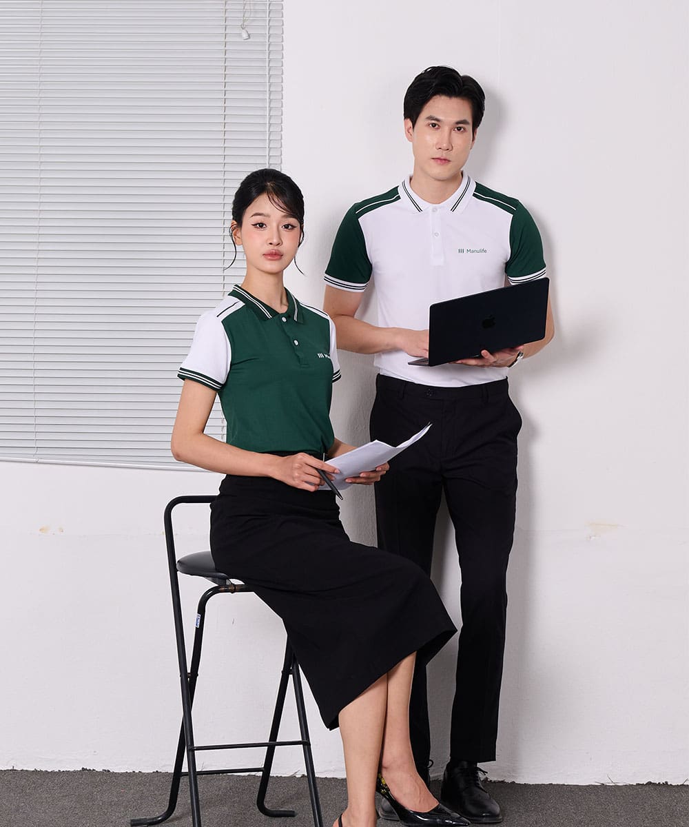Mẫu Áo Polo Đồng Phục Công Sở Manulife Thiết Kế Chuyên Nghiệp – Chuẩn Form