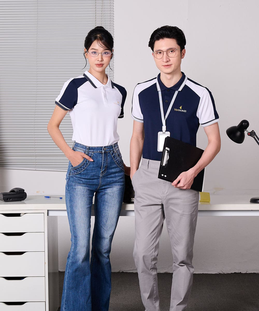 Mẫu Áo Polo Đồng Phục Công Sở Vinhomes Cao Cấp In Logo Sắc Nét
