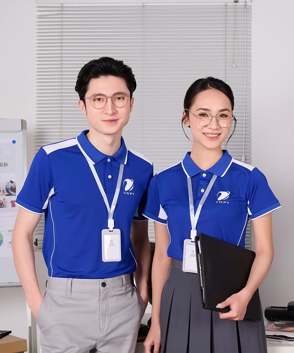 Mẫu Áo Polo Đồng Phục Công Ty VNPT Thiết Kế Chuẩn Nhận Diện Mới 2026