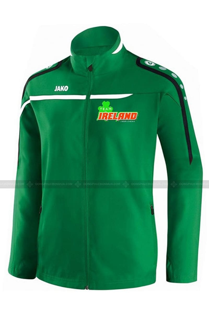 Áo khoác gió đồng phục màu xanh team Ireland