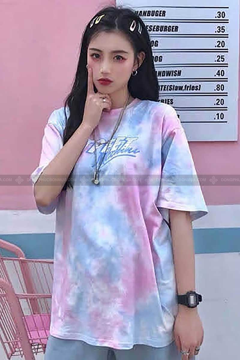 Áo thun tie dye đồng phục lớp năng động