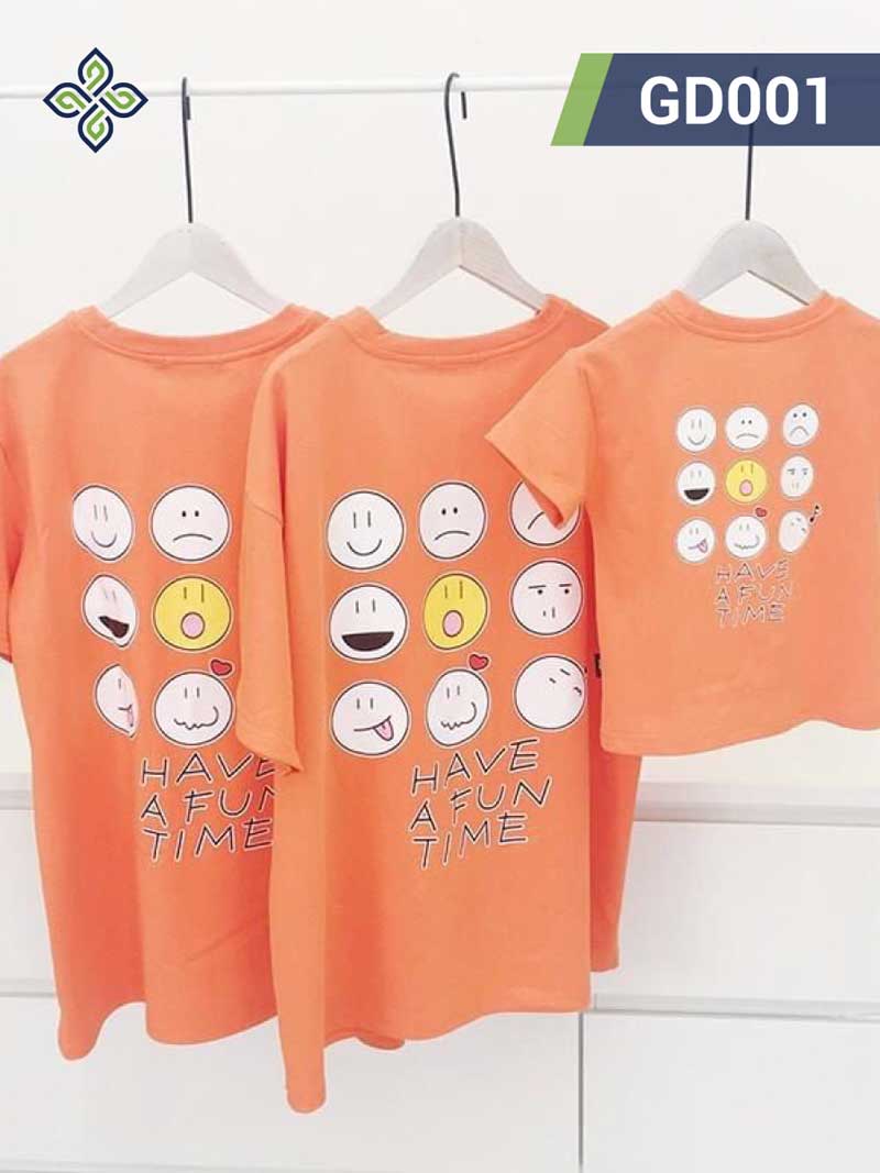 Áo thun gia đình in họa tiết sticker