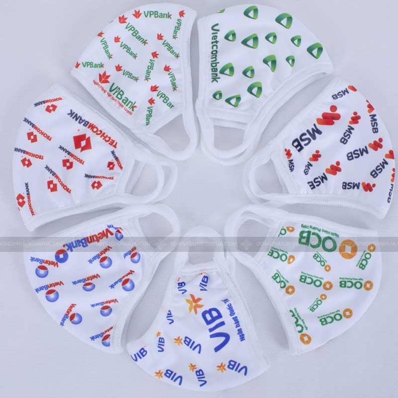 Khẩu trang kháng khuẩn in logo thương hiệu – ngân hàng