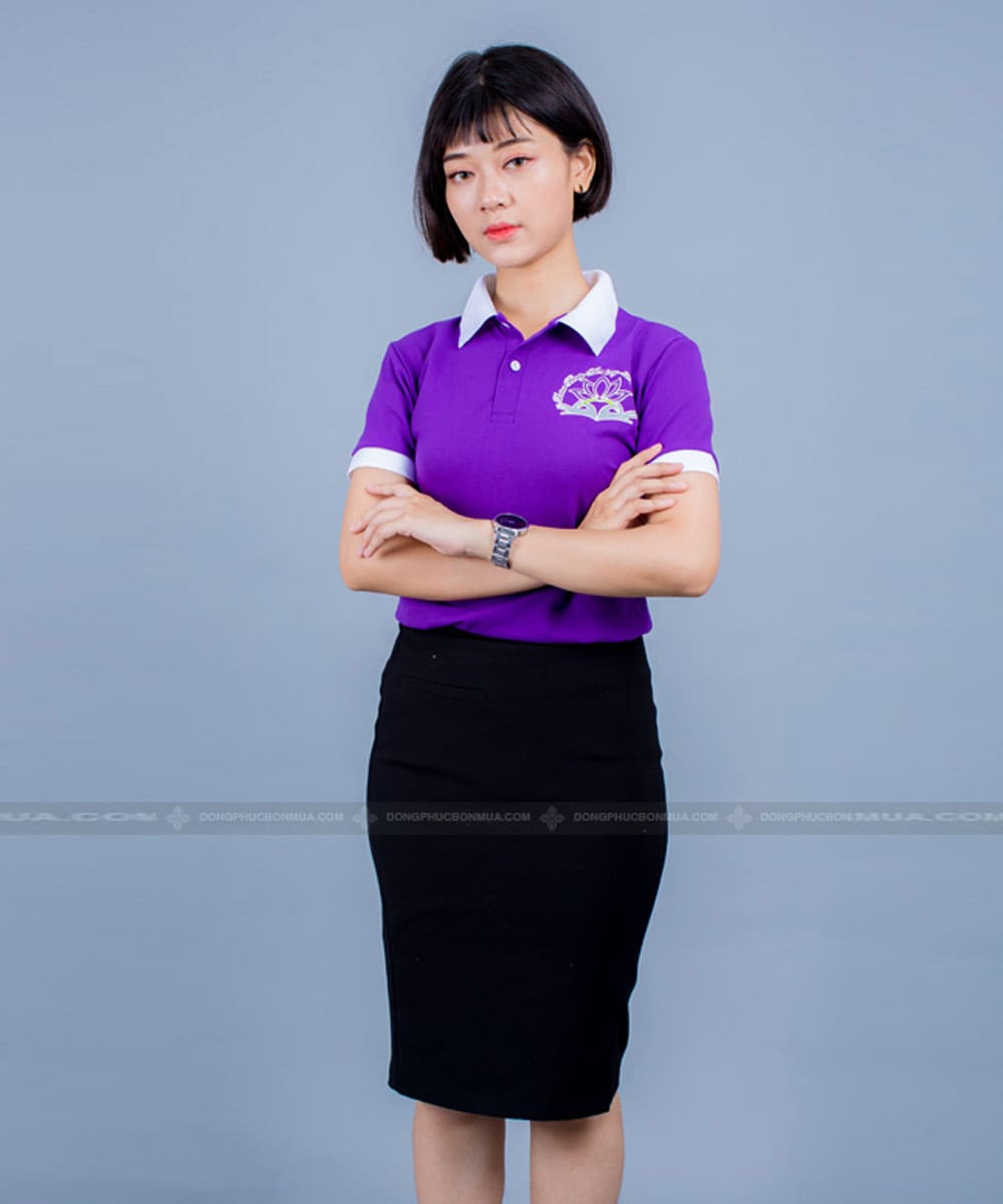 Đồng phục áo thun công ty cổ bẻ Lotus