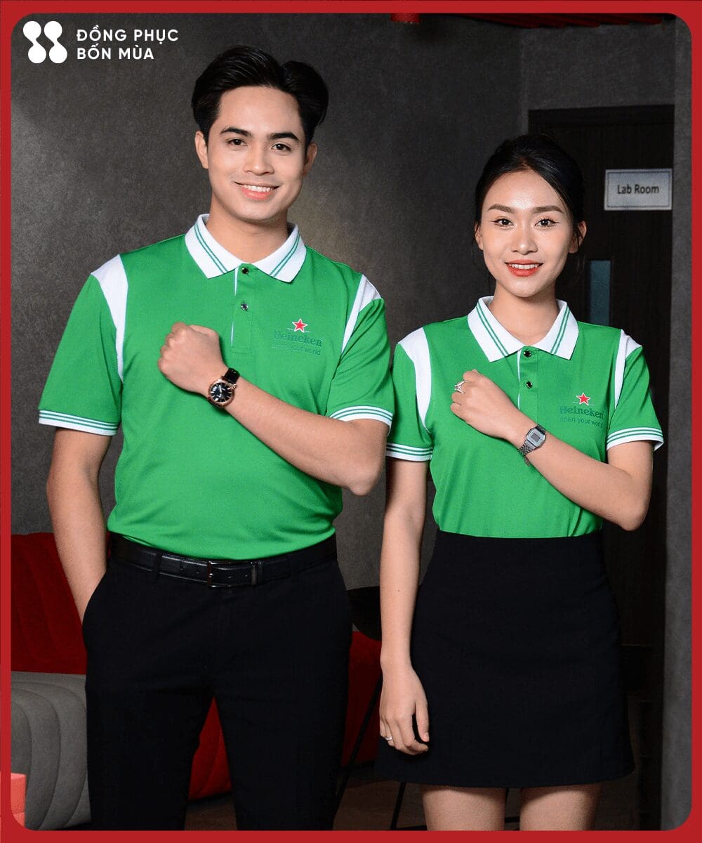Áo thun đồng phục thương hiệu Heineken