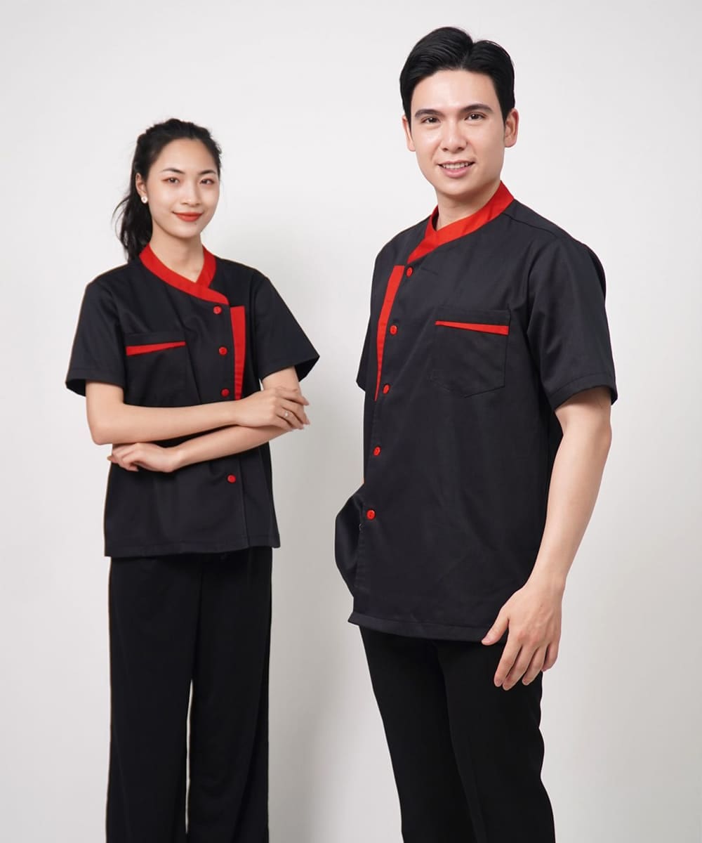Bộ quần áo đầu bếp bán sẵn – Màu đen huyền bí [BÁN CHẠY NHẤT]